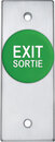 CM-4100GESA, bouton-poussoir champignon étroit de 1 5/8 po avec plaque frontale en aluminium:  