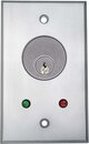 CM-1100 : Interrupteur à clé - Plaque frontale en fonte d’aluminium, avec cylindre et LED en option:  
