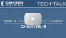 Vidéo d’installation du CX-ED1799L:  